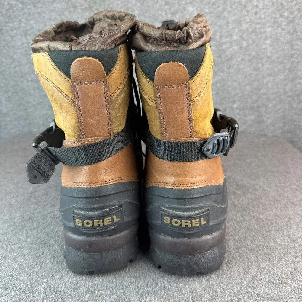 Sorel Mens Conquest Waterproof Leather Boots Brown NM1049-287‎ Size 10.5